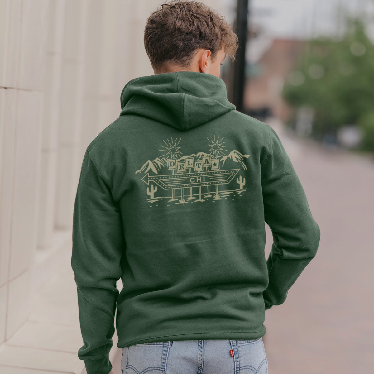 Delta Chi Western Vintage Motel Hoodie