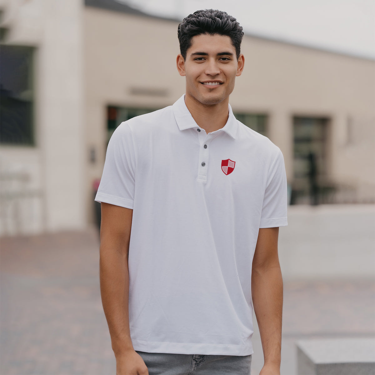 Delta Chi White Badge Polo