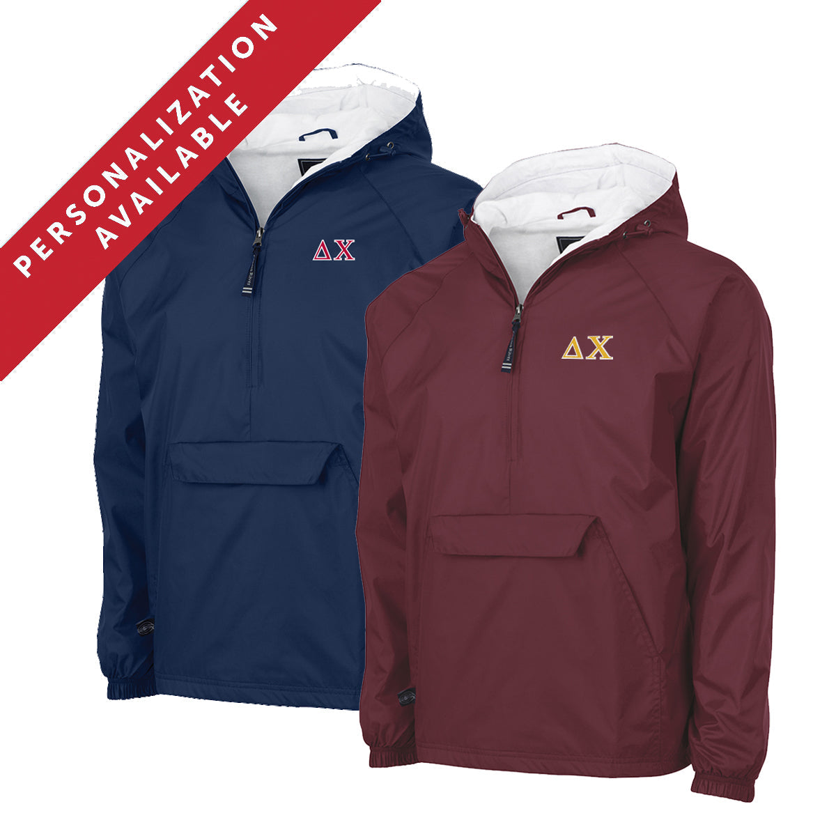 Delta Chi Classic 1/4 Zip Rain Jacket