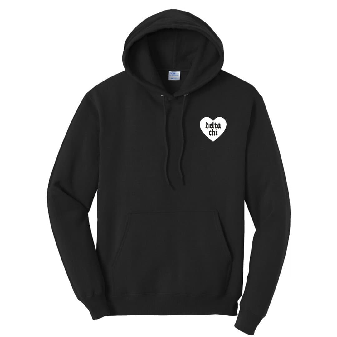 New! Delta Chi Old School Sweetheart Hoodie | Delta Chi | Sweatshirts > Hooded sweatshirts