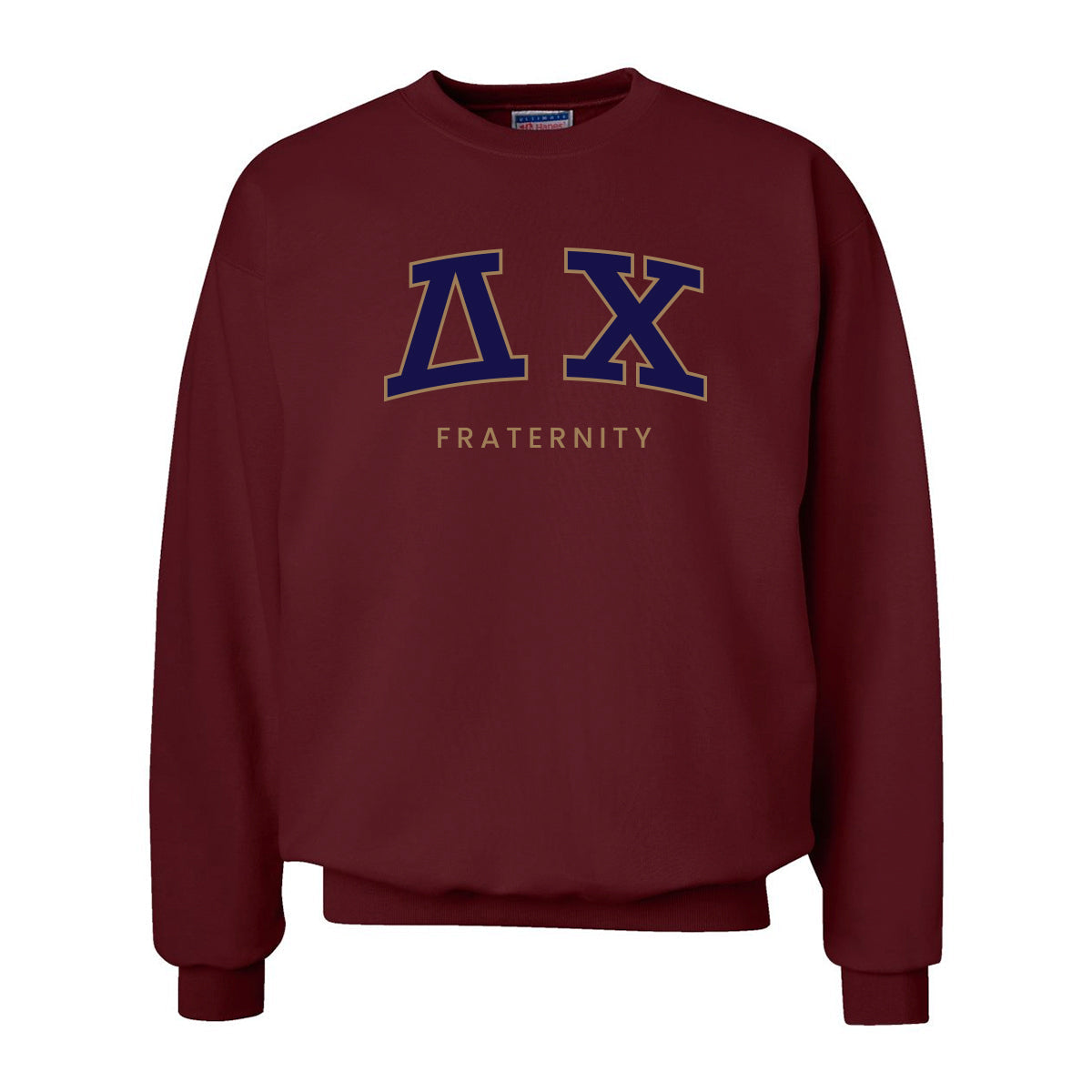 Delta Chi Maroon Old School Crewneck