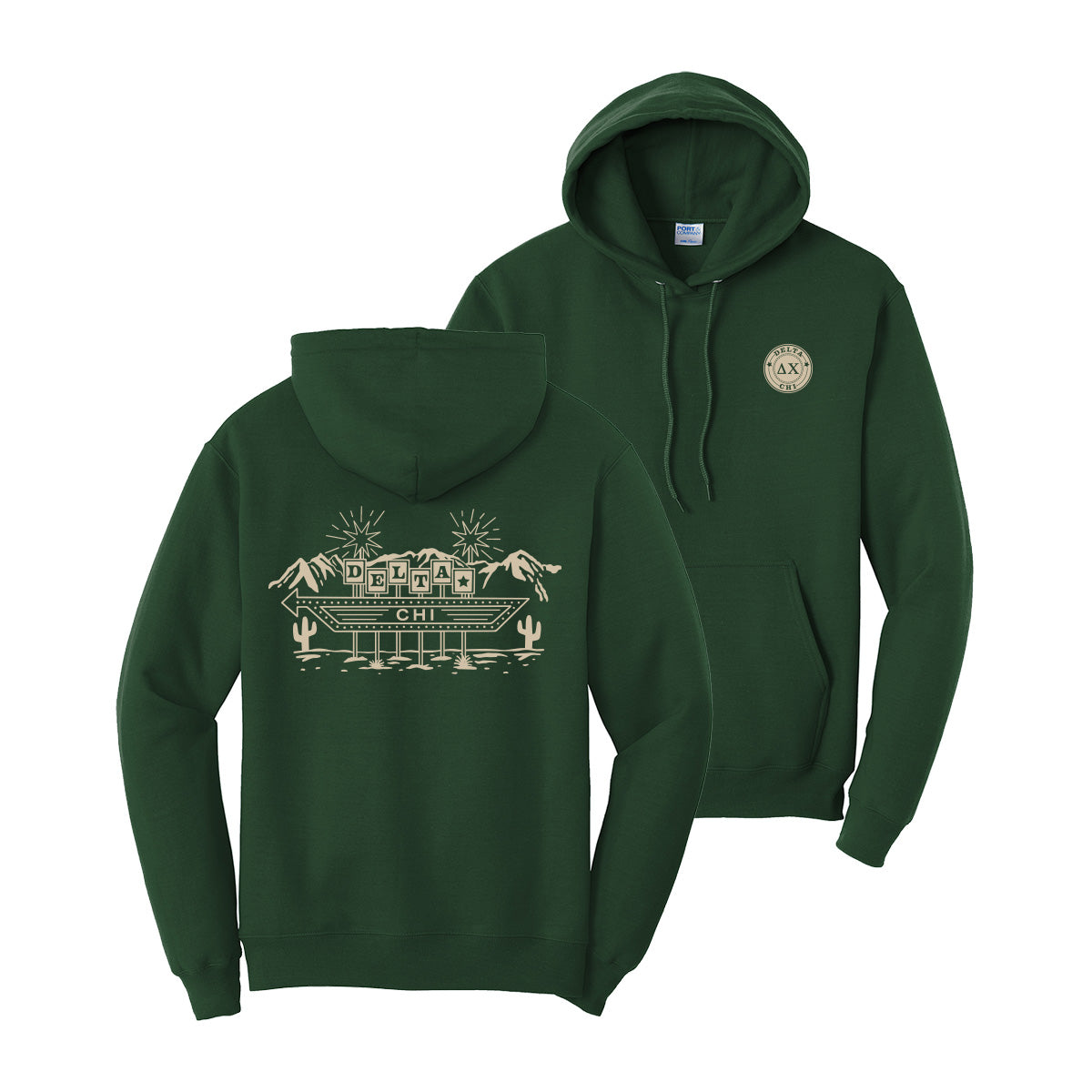 Delta Chi Western Vintage Motel Hoodie