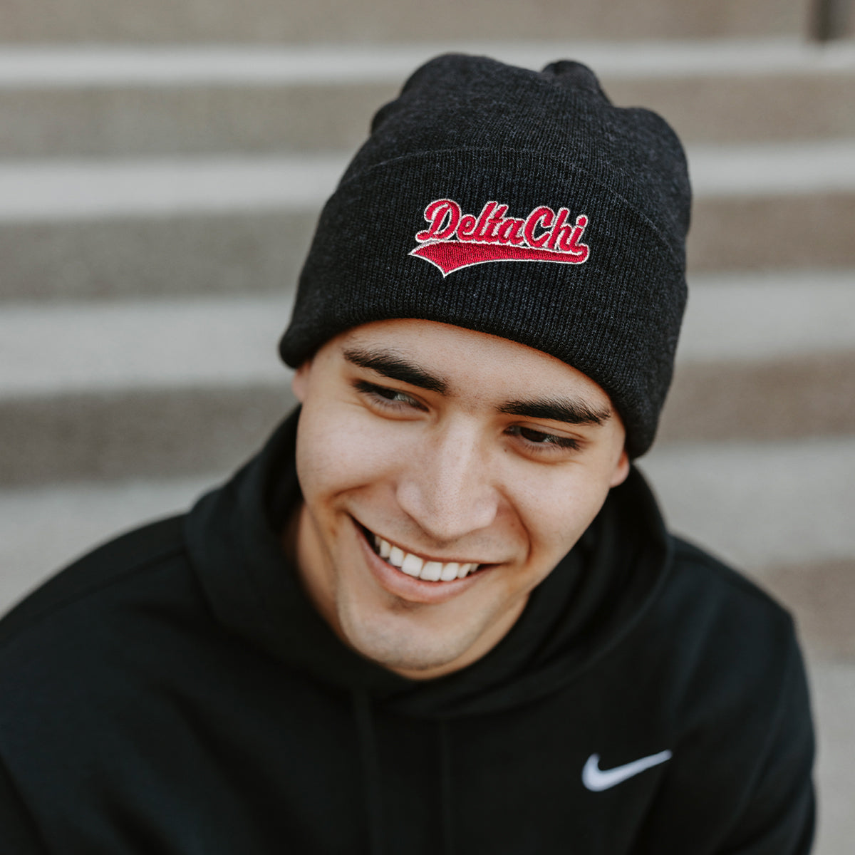 Delta Chi Signature Charcoal Beanie