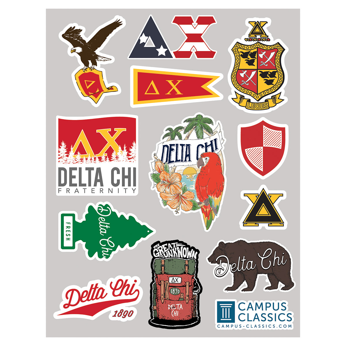 Delta Chi Sticker Sheet