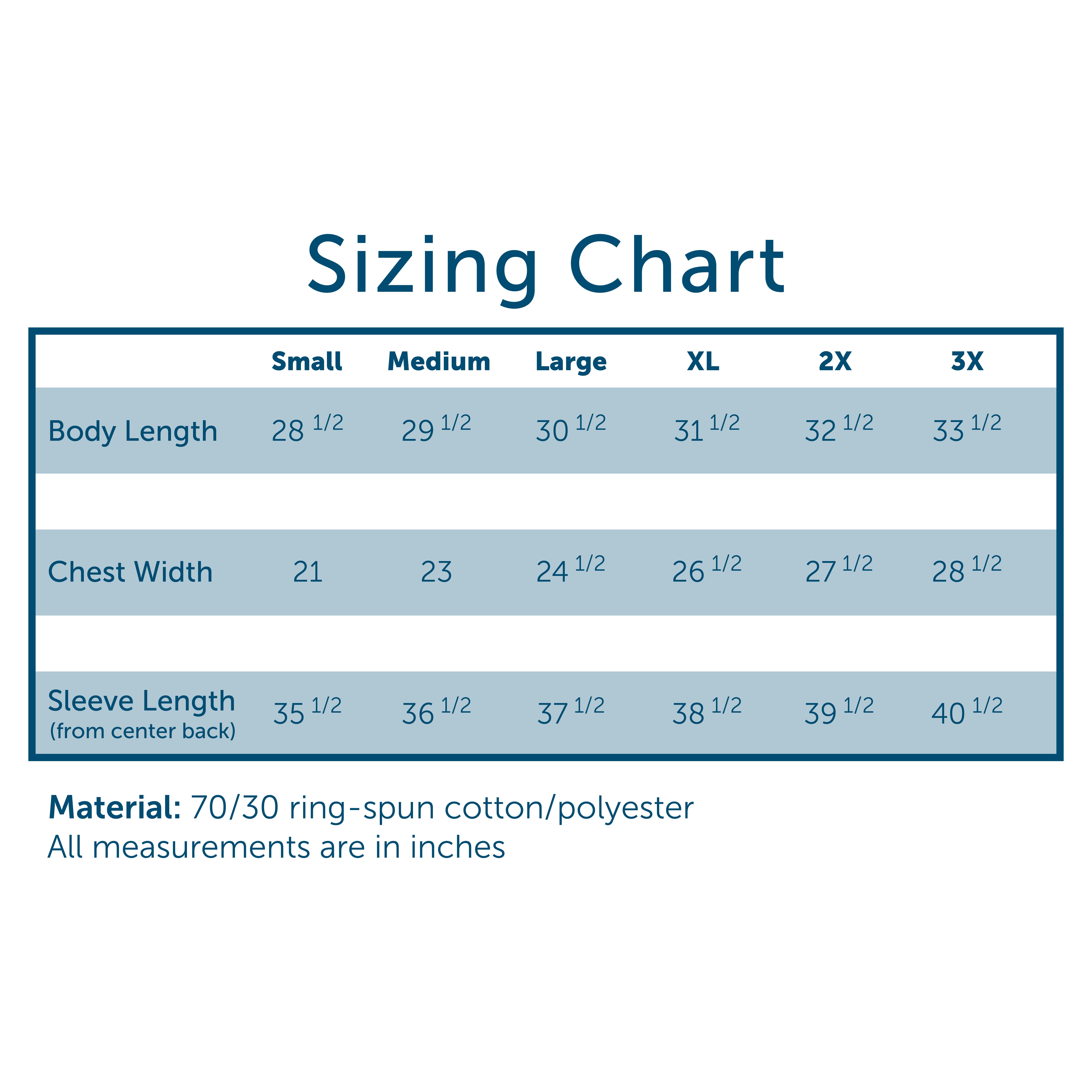 Sizing Chart