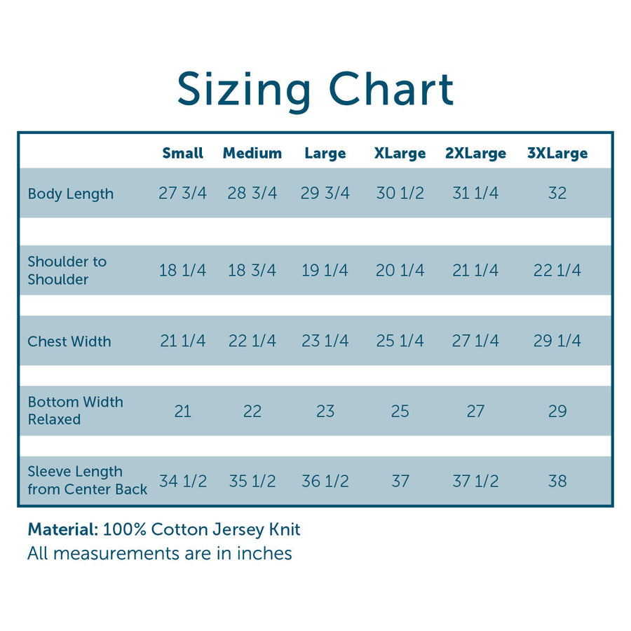 Comfort Colors Size Chart