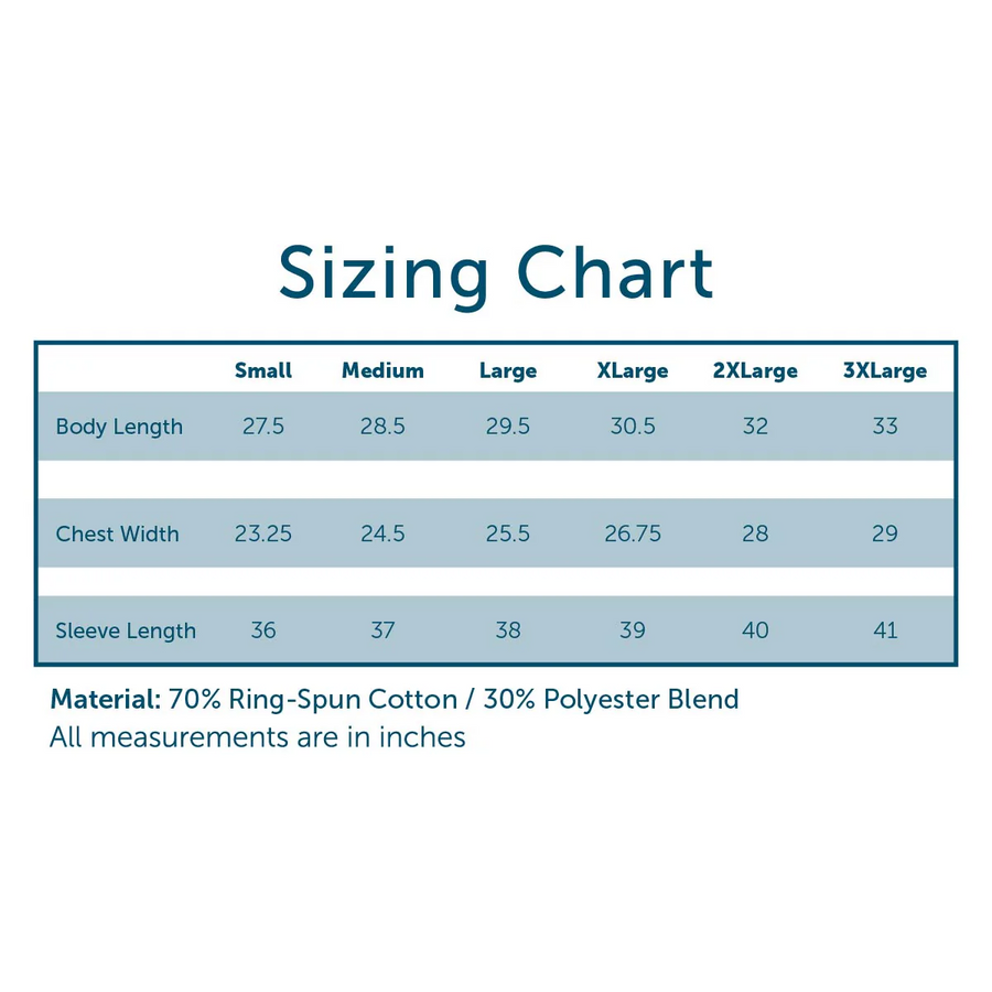 Comfort Colors Size Chart