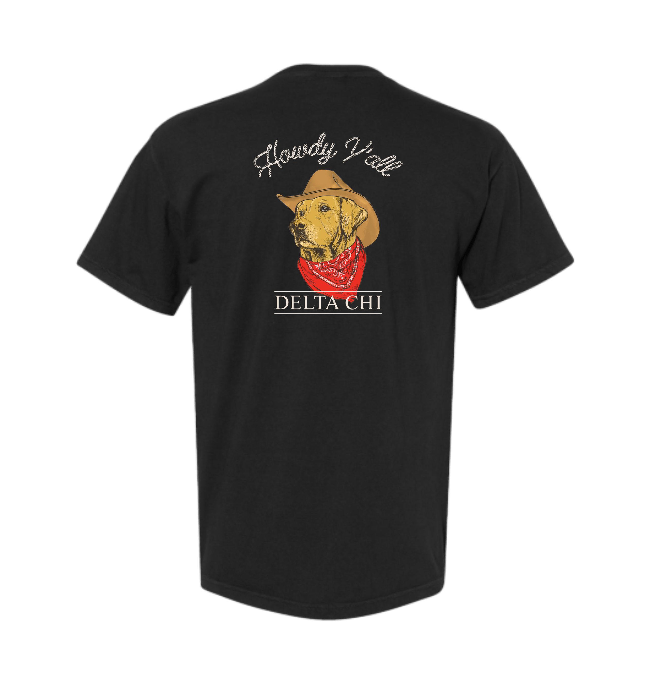 Black Printed Premium T-Shirt Back