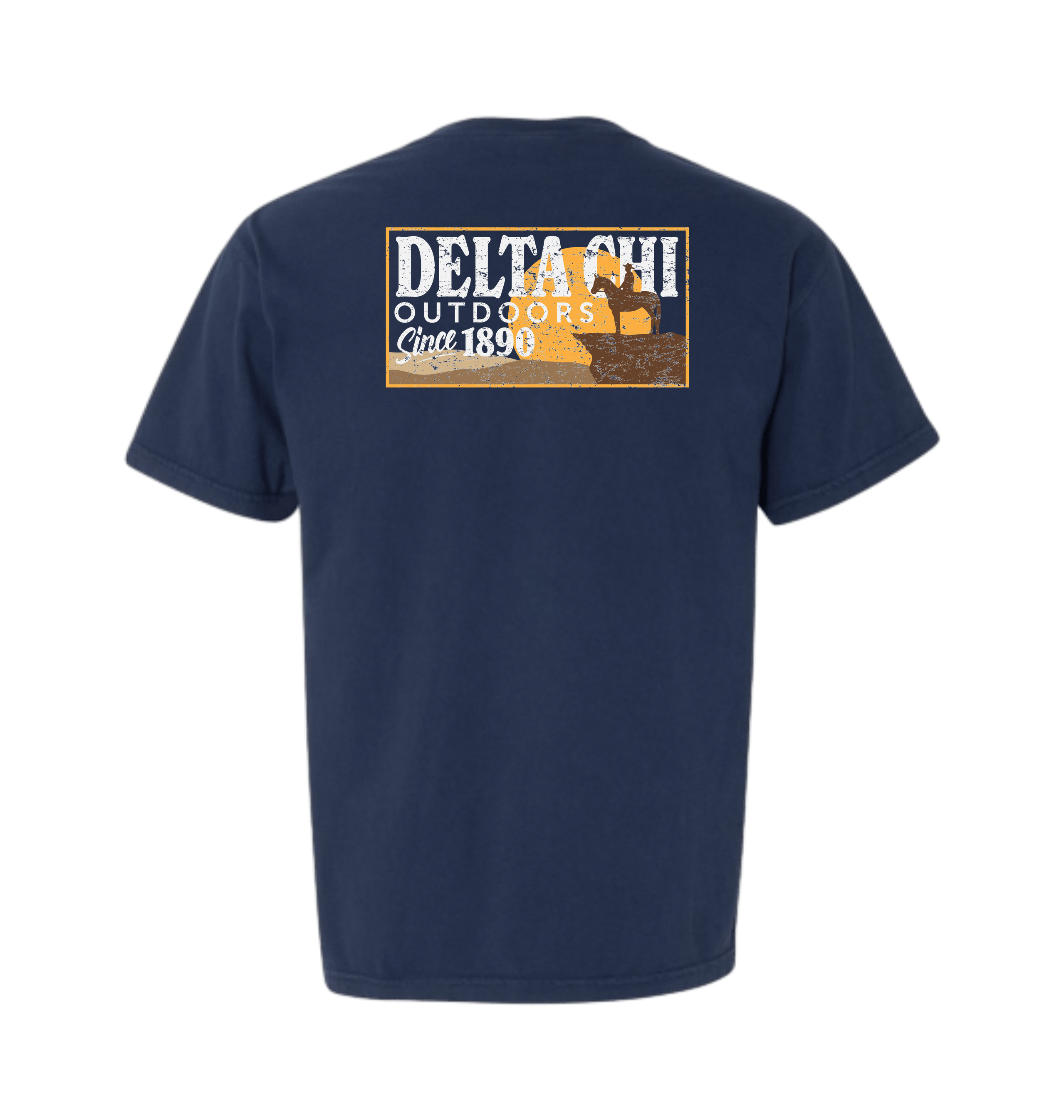 True Navy Printed Premium T-Shirt Back