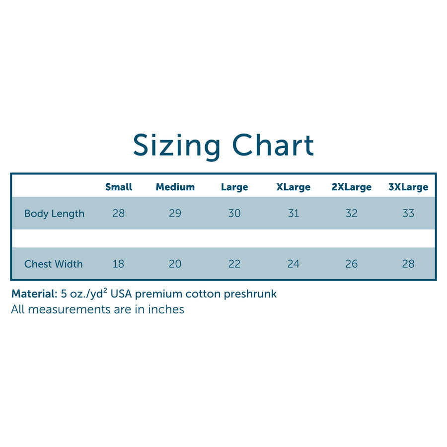 Comfort Colors Size Chart