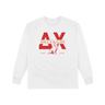 White Printed Sweater Front