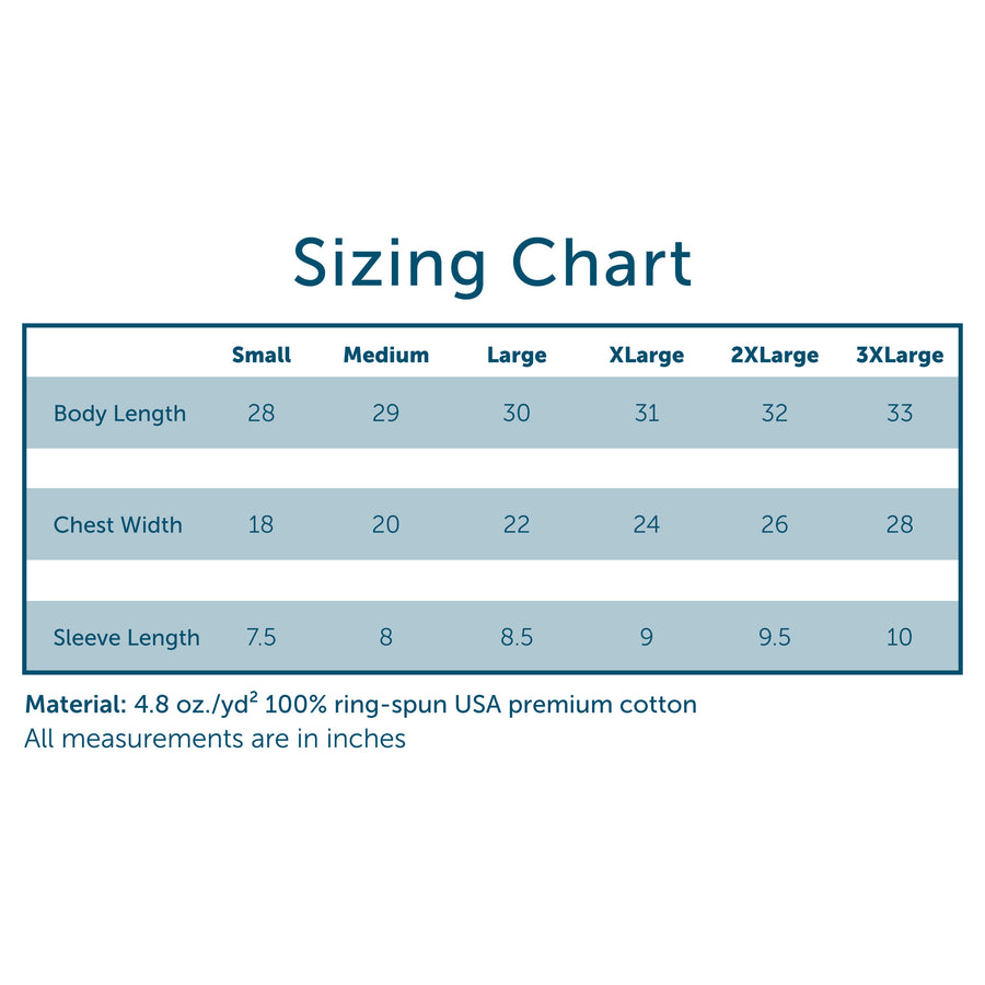 Comfort Colors Size Chart