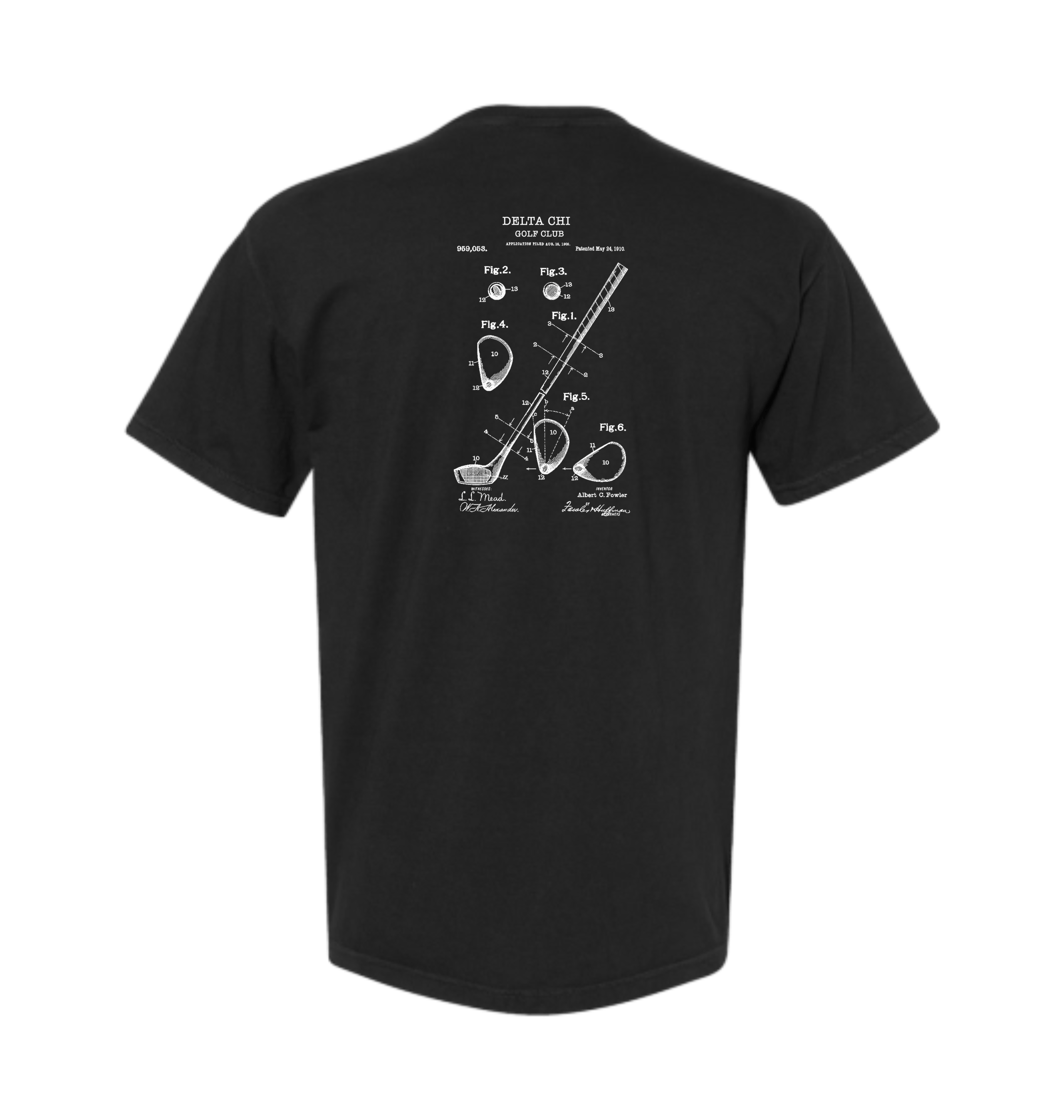 Black Printed Premium T-Shirt Back