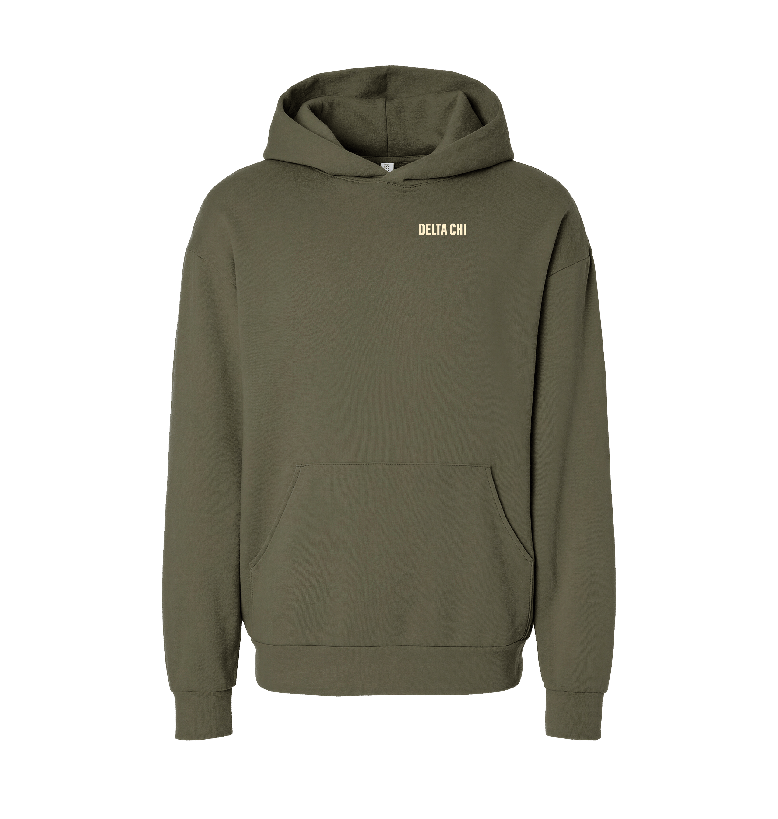 Olive Printed Hoody Front