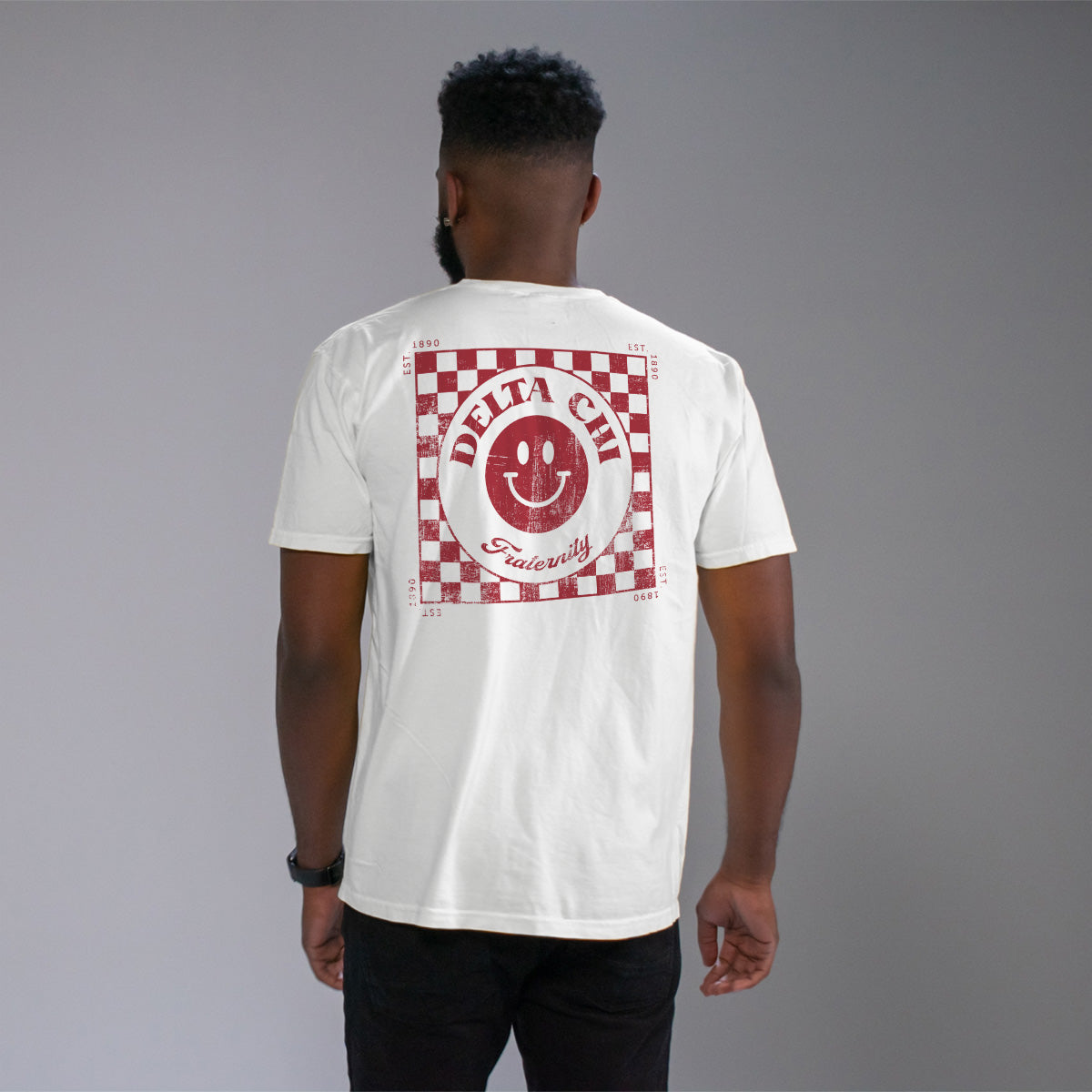 Delta Chi Comfort Colors Retro Smiley Short Sleeve Tee