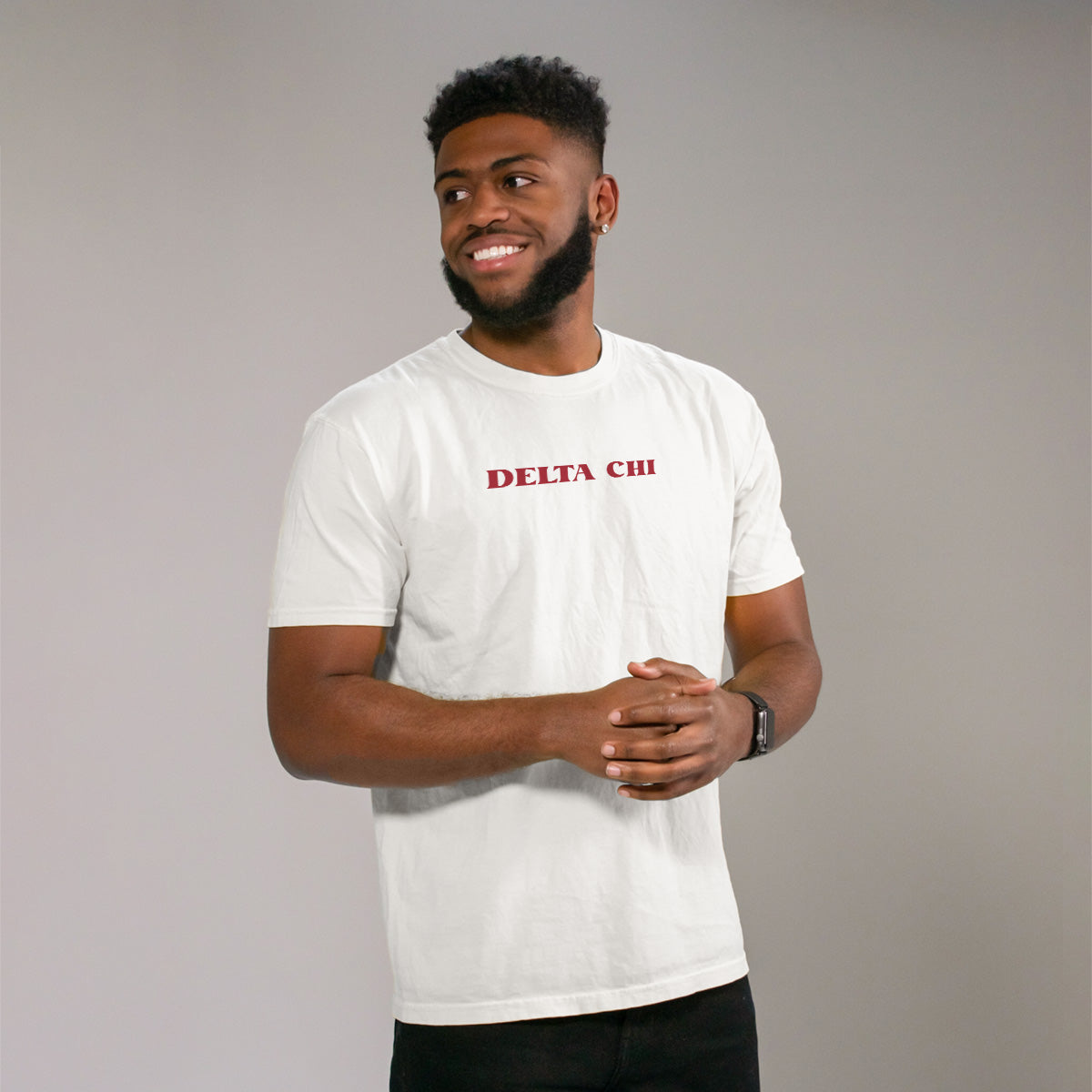 Delta Chi Comfort Colors Retro Smiley Short Sleeve Tee