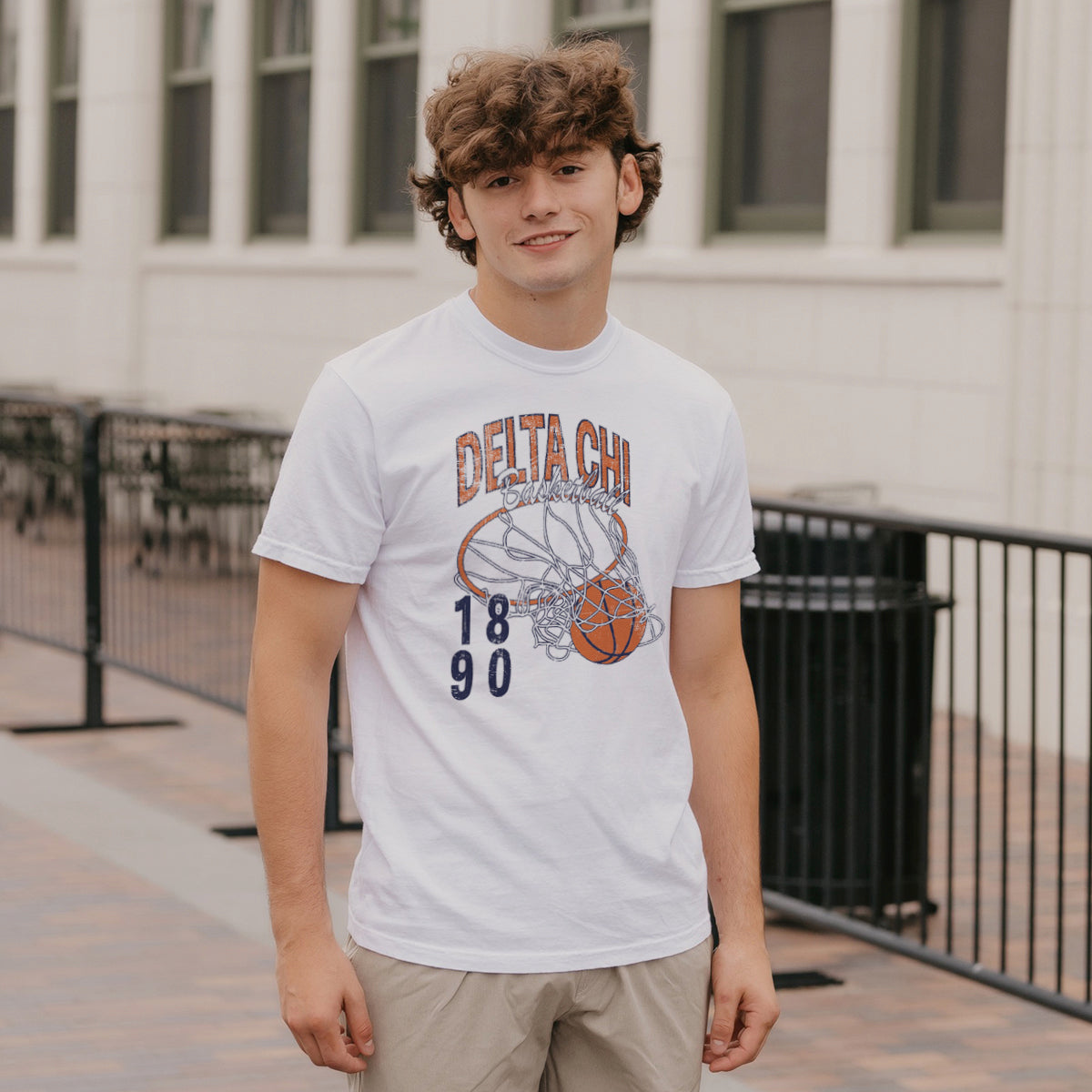 Delta Chi Retro Basketball Short Sleeve Tee