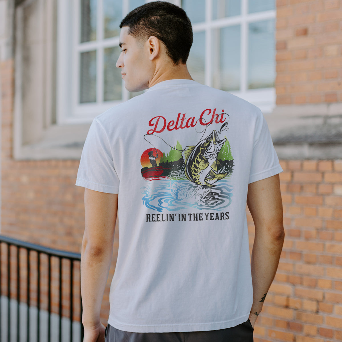 Delta Chi frat merch, Reel Good Time Comfort Colors Short Sleeve Tee.