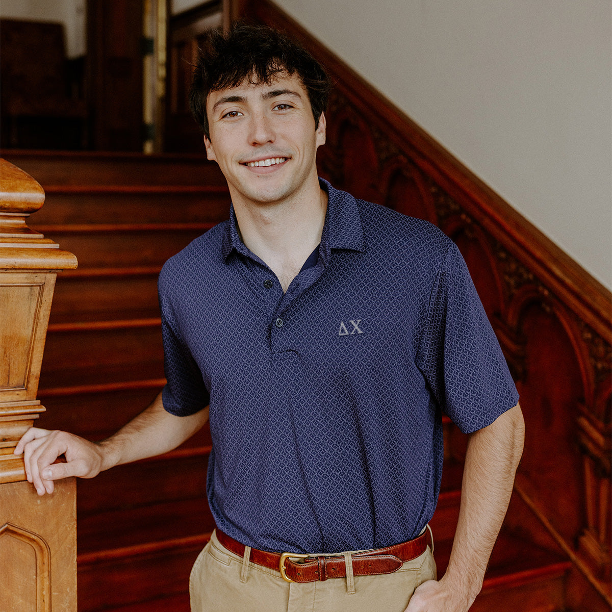 Delta Chi Callaway Chevron Patterned Polo Delta Chi
