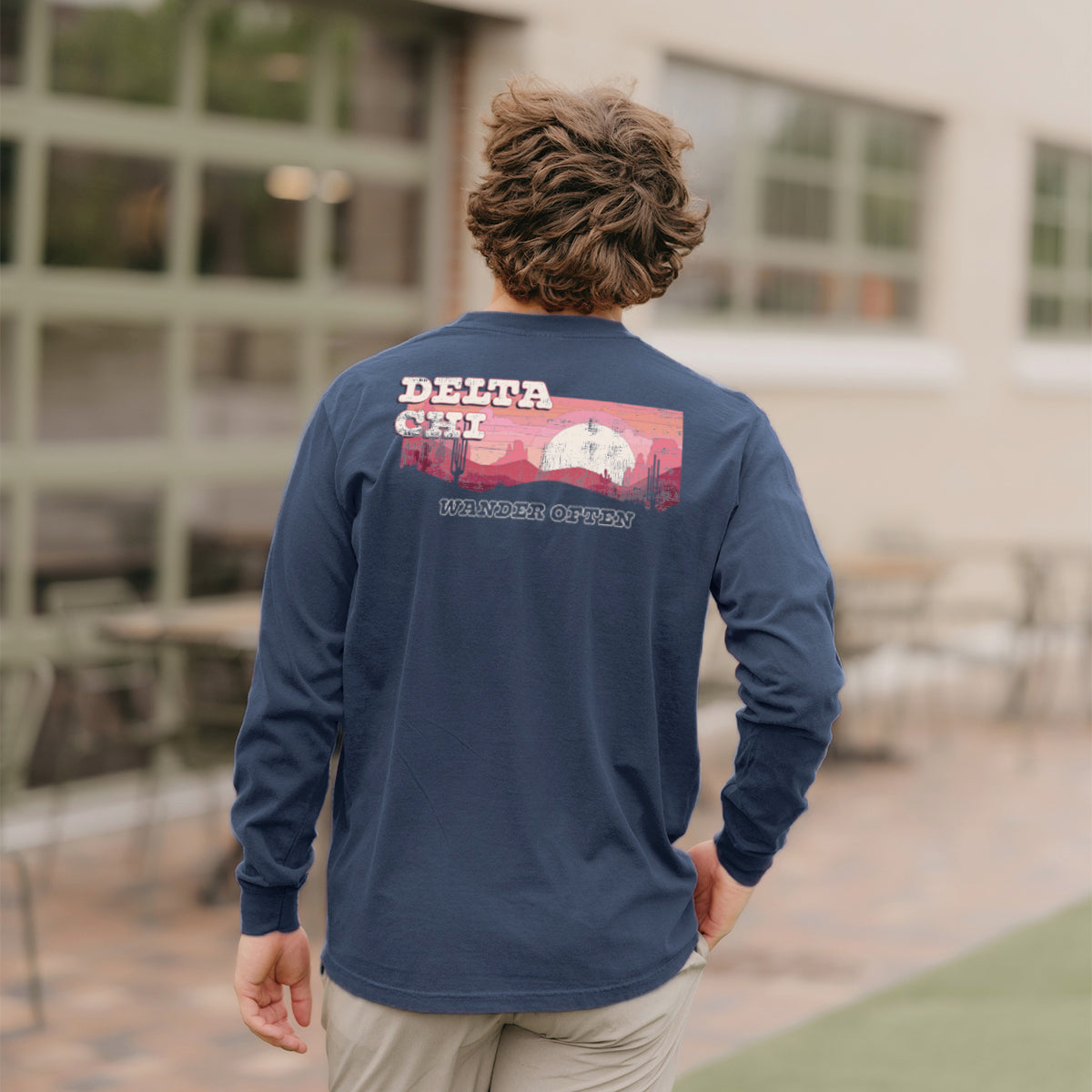 Delta Chi Wander Often Long Sleeve Pocket Tee