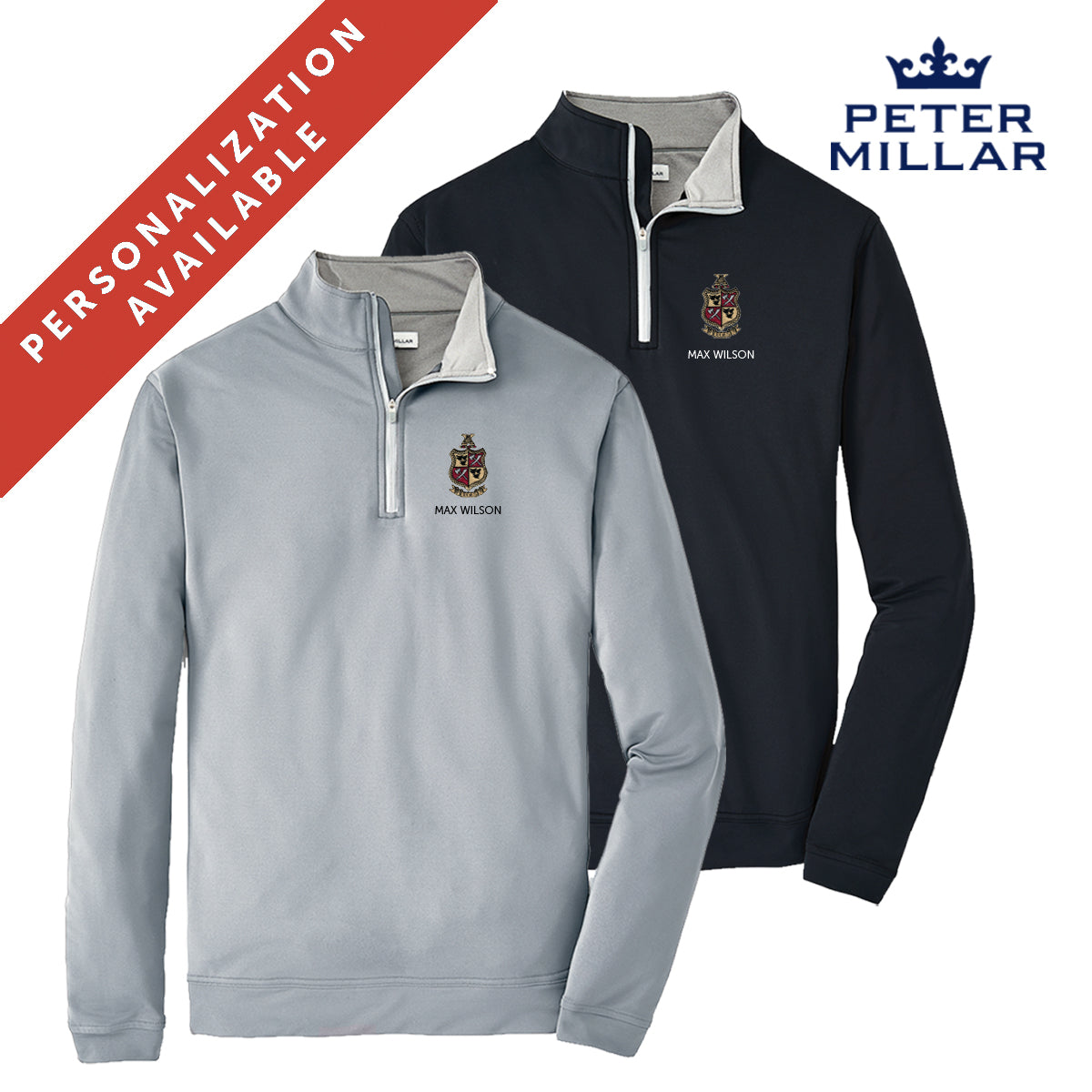 Delta Chi Personalized Peter Millar Perth Stretch Quarter Zip