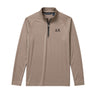 Mushroom Cutter & Buck Adapt quarter-zip pullover with black embroidered Delta Chi Greek letters on the left chest.