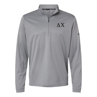 Delta Chi Frat Grey Adidas Lightweight Performance 1/4 Zip.
