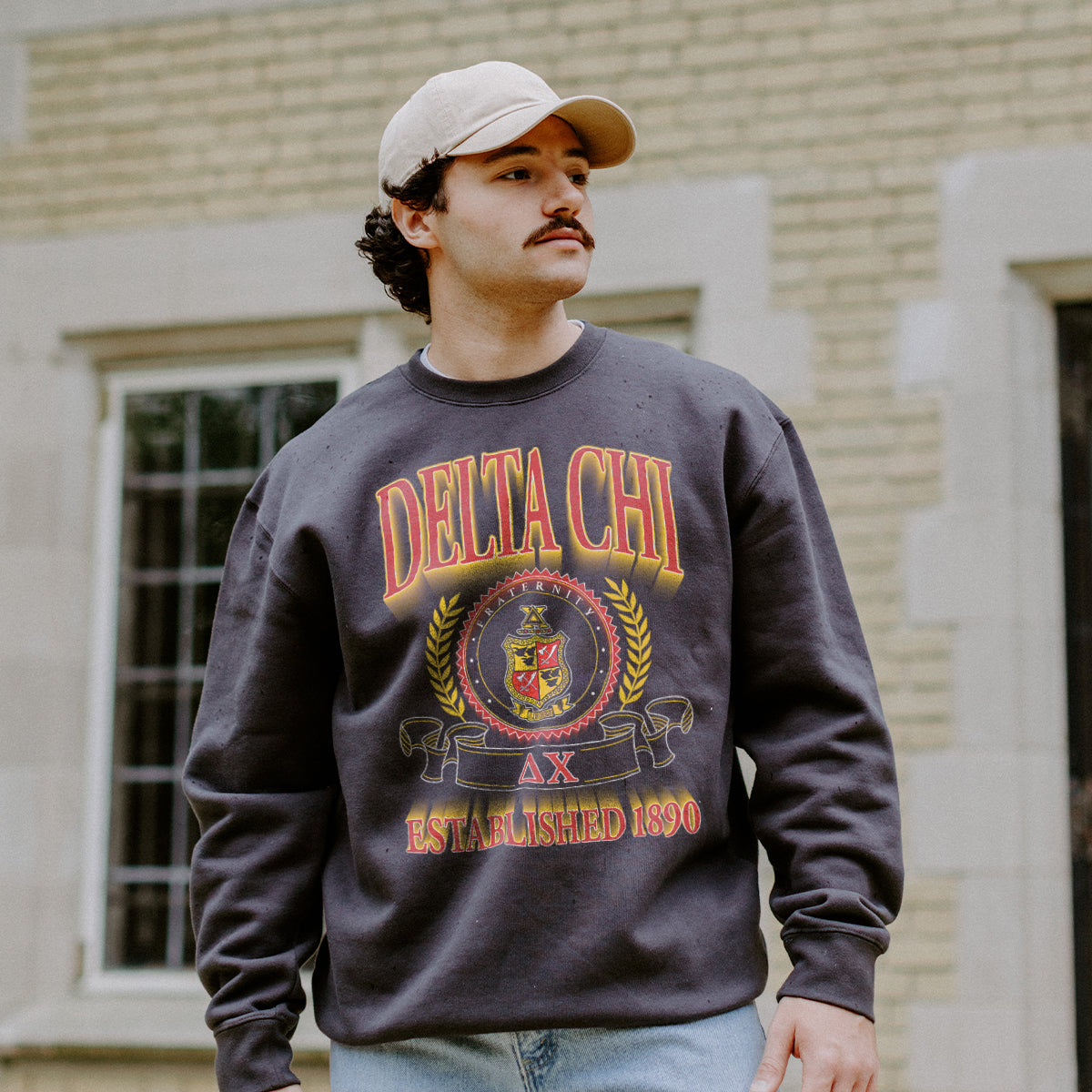 Delta ChiFraternity Heavyweight Graphic Crewneck