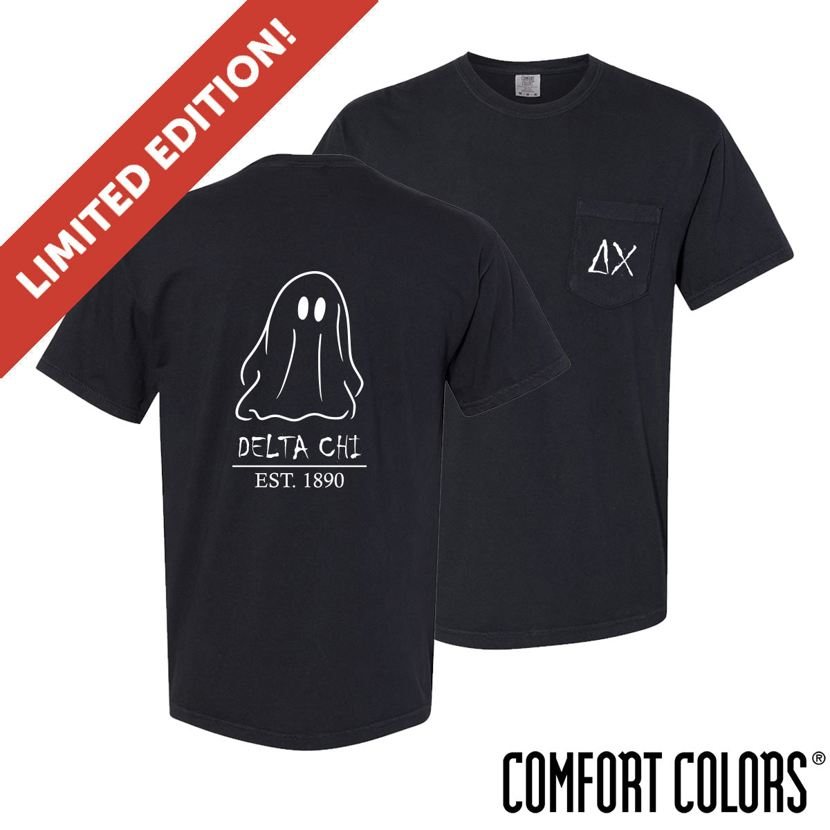 Limited Edition Delta Chi Black Ghost Short Sleeve Tee