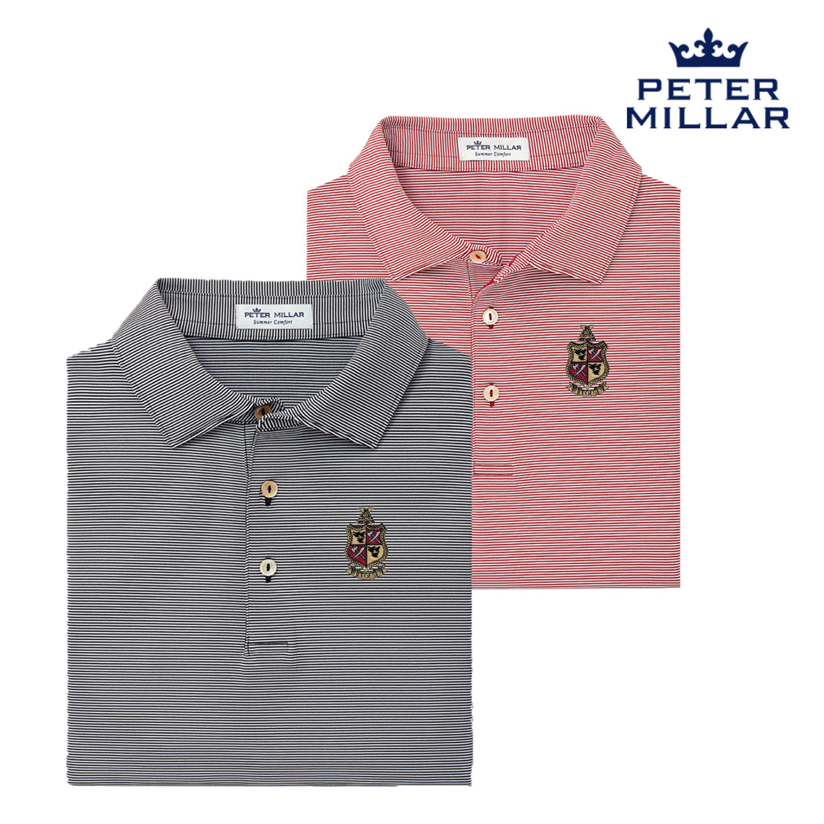 Delta Chi Peter Millar Jubilee Striped Polo