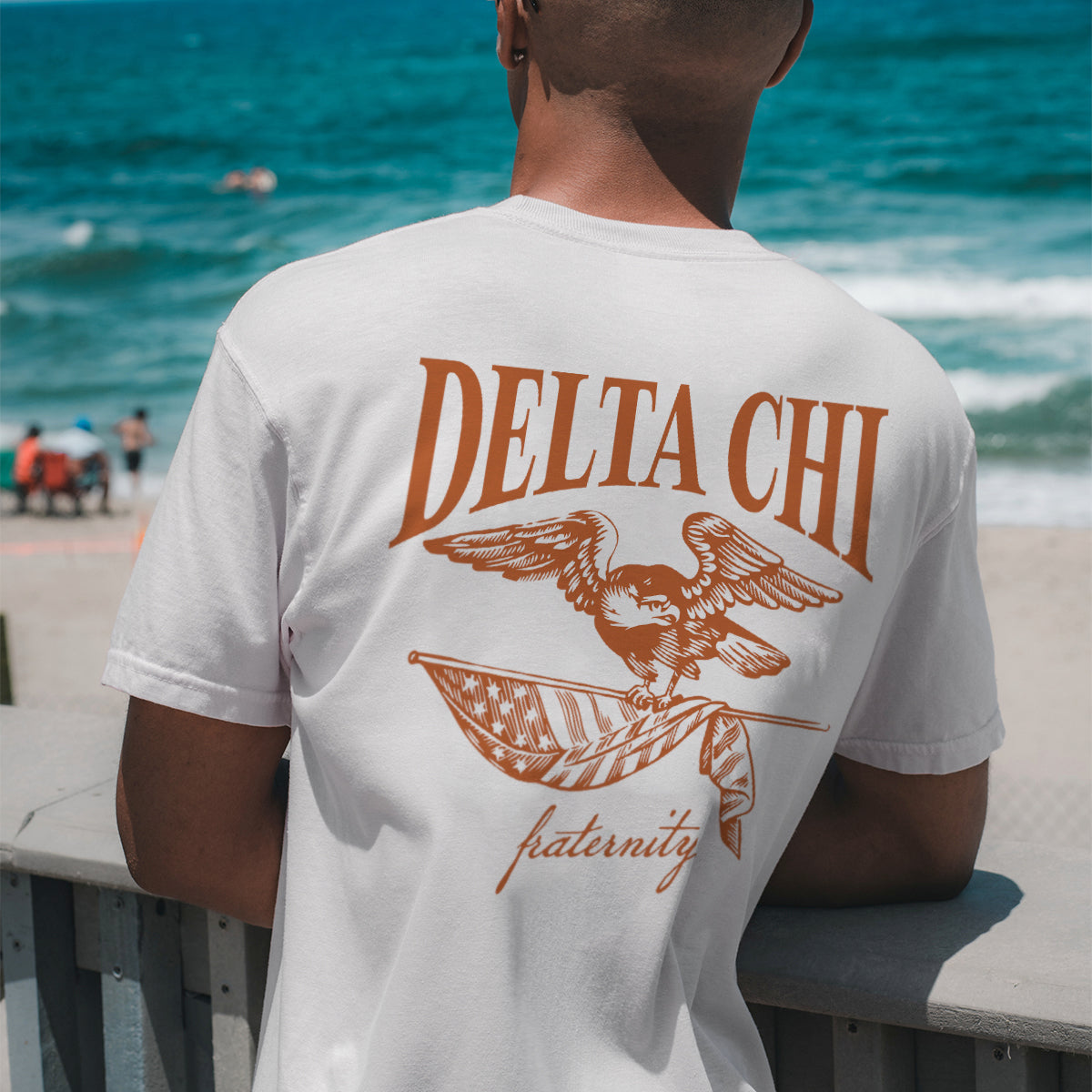 Delta Chi Freedom White Short Sleeve Tee