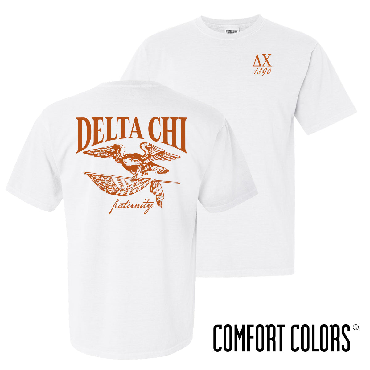 Delta Chi Freedom White Short Sleeve Tee