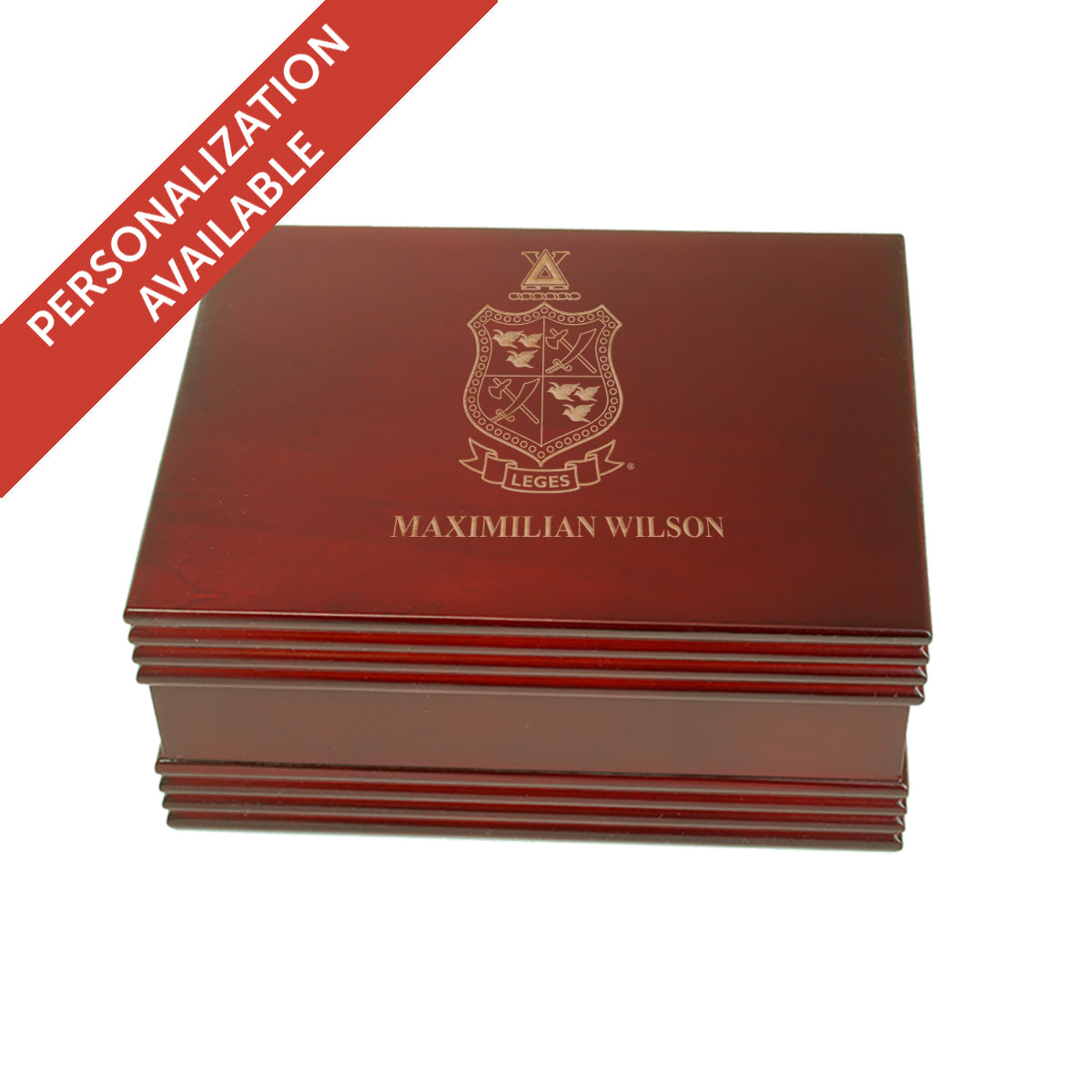 Delta Chi Deluxe Engraved Rosewood Box