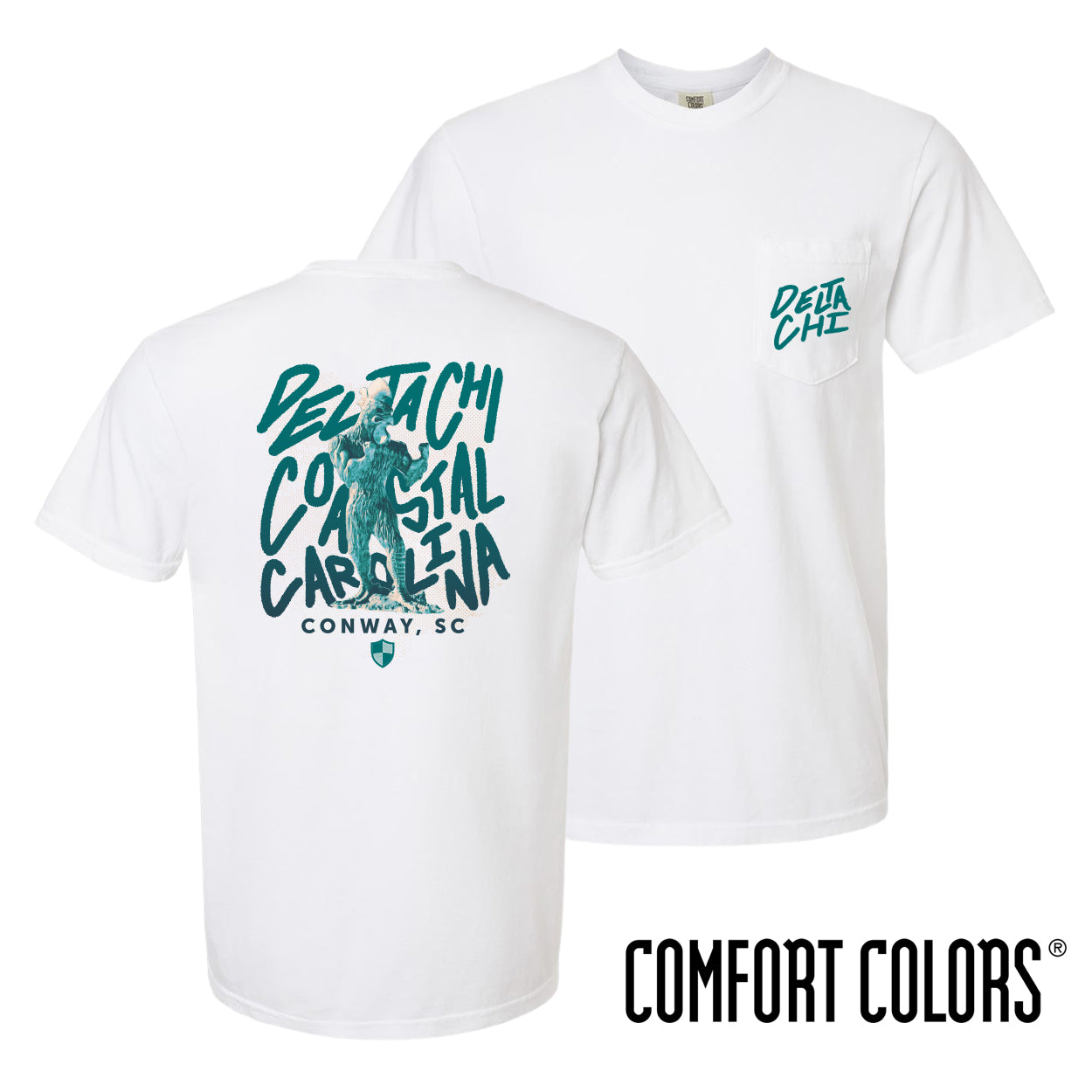 Delta Chi Coastal Carolina White Chanticleer Tee