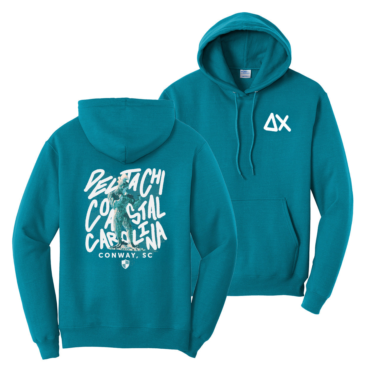 Delta Chi Coastal Carolina Teal Chanticleer Hoodie
