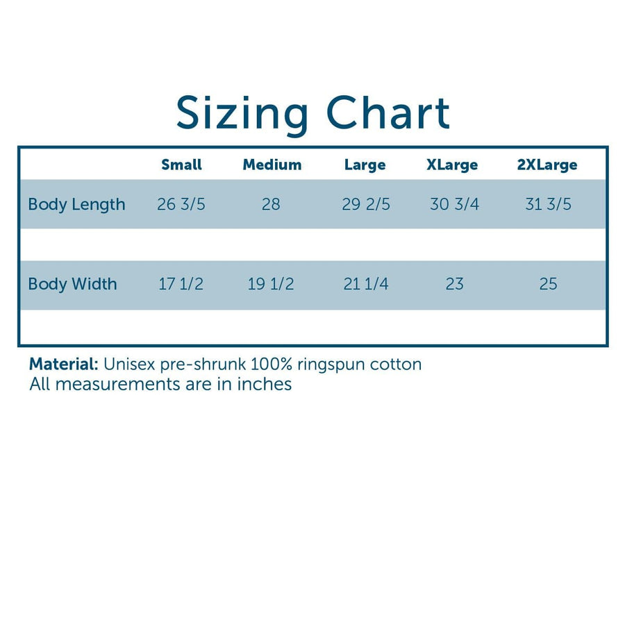 Comfort Colors Size Chart