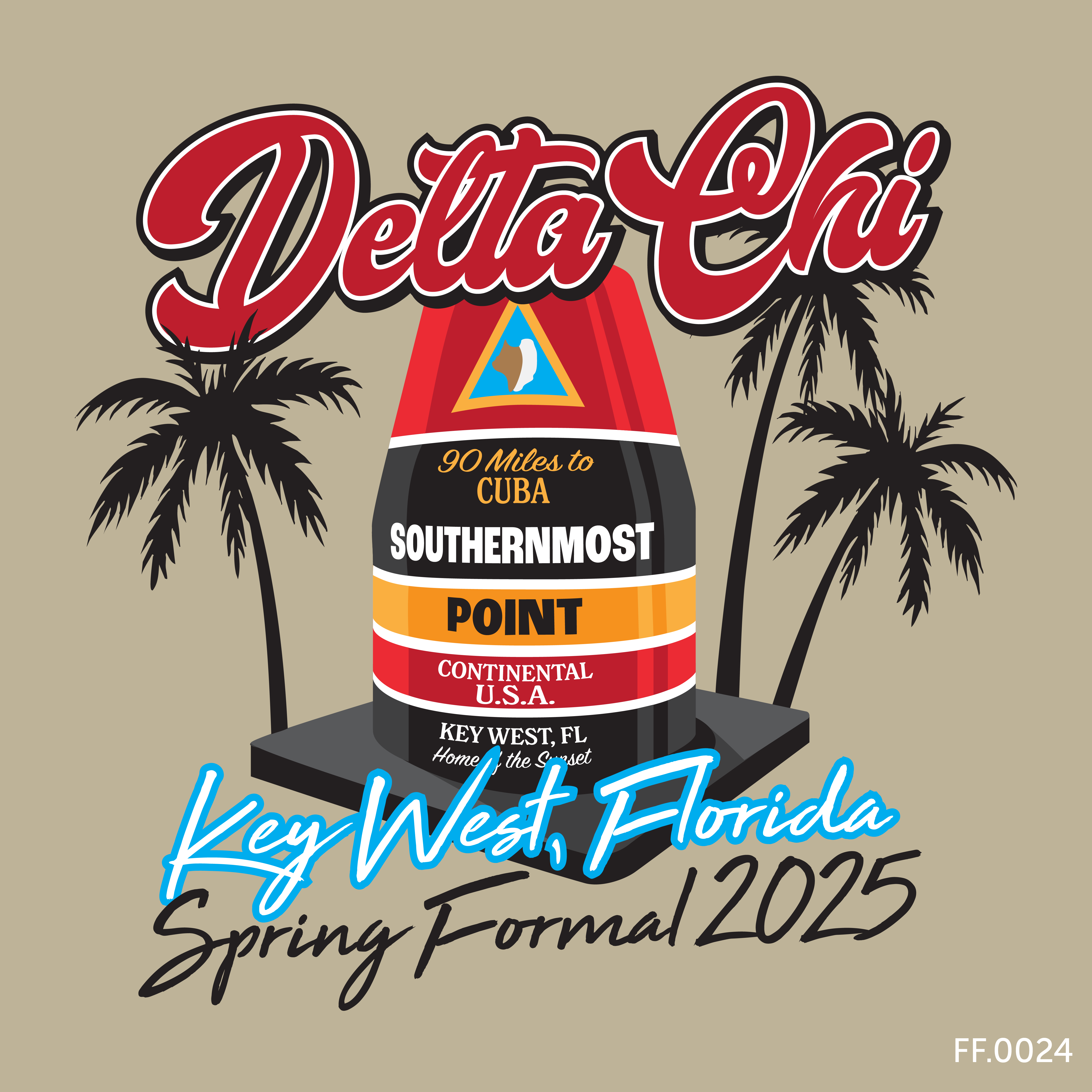 Delta Chi Key West Spring Formal 2025 Tee
