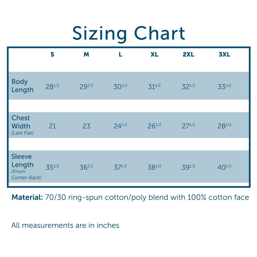 Comfort Colors Size Chart