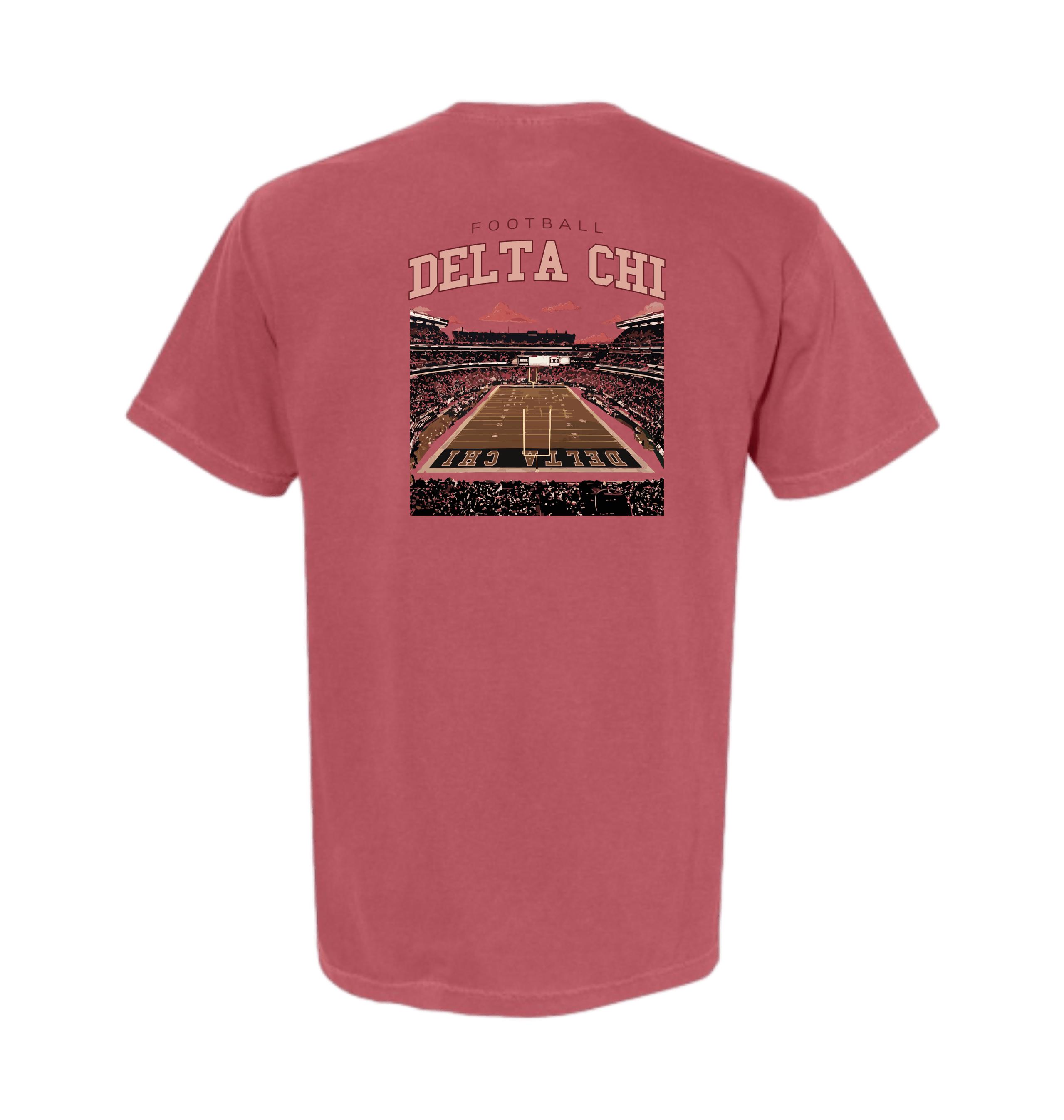 Crimson Printed Premium T-Shirt Back